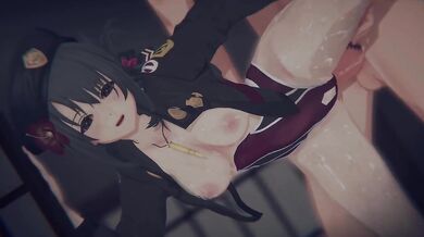 GFL2 Lewis gets Sandwiched by Heavy Gunner Step Sis Creampie