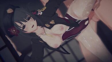 GFL2 Lewis gets Sandwiched by Heavy Gunner Step Sis Creampie