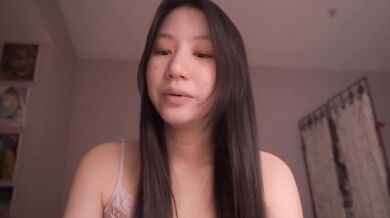 Cute Asian girl ASMR whispers scripture and strokes your soul raw