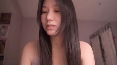 Cute Asian girl ASMR whispers scripture and strokes your soul raw