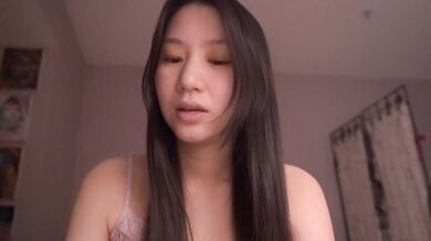 Cute Asian girl ASMR whispers scripture and strokes your soul raw