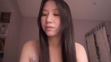Cute Asian girl ASMR whispers scripture and strokes your soul raw