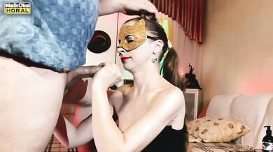 Husband fucks wife’s throat hard deep POV blowjob raw fucking