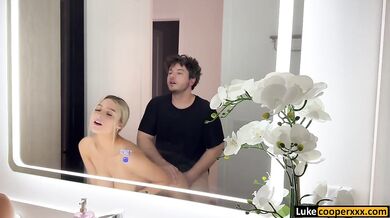 All Natural Big Tits Blonde Stepsister Gets Destroyed