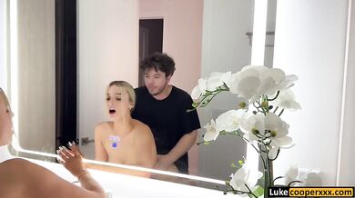 All Natural Big Tits Blonde Stepsister Gets Destroyed