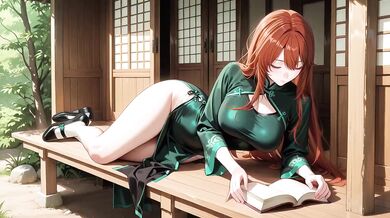 Emerald Qipao Slut is Destroyed by Desperate Kneeling in the Eastern Courtyard