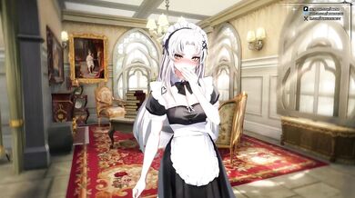 Maid's Punishment Virginity Taken Roughly in VTuber Hentai