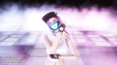 Akali’s gushing dance destroys the League of Legends MMD smut in 4K