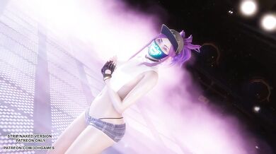 Akali’s gushing dance destroys the League of Legends MMD smut in 4K