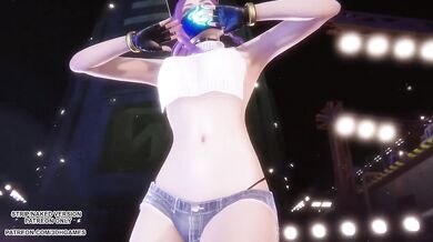 Akali’s gushing dance destroys the League of Legends MMD smut in 4K