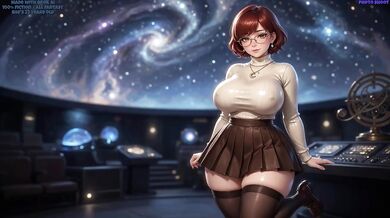 Horny glasses girl destroyed in closet with AI cum