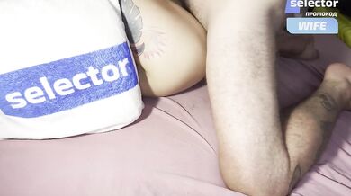 Spooning to missionary then buried deep creampie climax in tight Russian slut wife