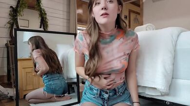 Needy Slut Strips Nude in Transparent Top Compilation Milk Tits & Boob Play Squeals