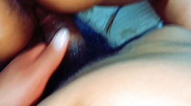 The plumber gets choked by the horny maid in a messy missionary creampie