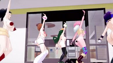 My Academia Hero Dance Stripper Gets Naked and Choked