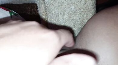 Surprise threesome left our neighbor stuffed in a suitcase writhing in pussy cum