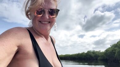 Big Boob Boat Ride with Freckled Ginger Milf Gushing Wet