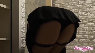 Submissive latina gets destroyed in sheer stockings and lace