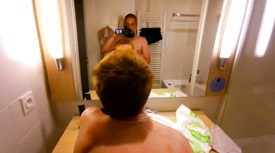 Rousse gets destroyed by vibromasseur first in bedroom then bathroom