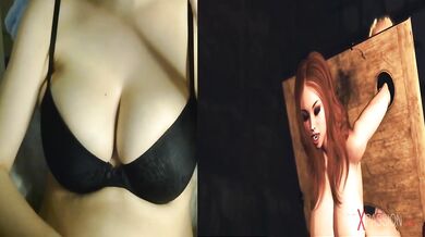 Anal slut big tits cuffed girl gets destroyed by huge shemale Futa