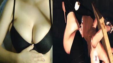 Anal slut big tits cuffed girl gets destroyed by huge shemale Futa