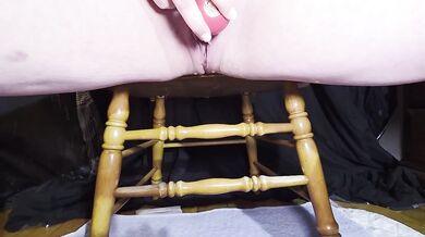 Desperate girl forced to piss in bowl gets fingered to squirt orgasm