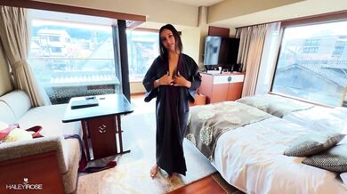 Publicly Fucked by Big Booby Latina in Japanese Onsen Spa cumshot