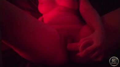 Chubby goth girl masturbates with dildo imagining her lover
