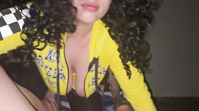 Cold out BabyLuna939 warms you up sucking Eddie Queens cock deep POV swallow every drop