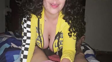 Cold out BabyLuna939 warms you up sucking Eddie Queens cock deep POV swallow every drop