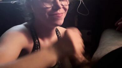 Huge Milf drains every drop with sloppy blowjob