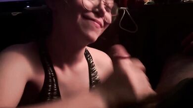 Huge Milf drains every drop with sloppy blowjob