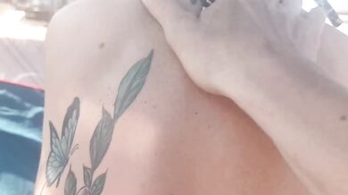 Hot Beach MILF destroyed by stranger huge cumshot doggy style