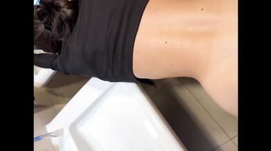 Kicked and fucked in the toilet a stranger's young tight ass