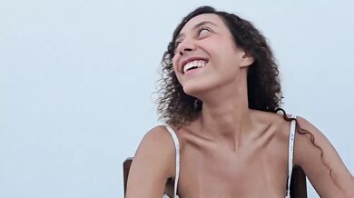 Latina blows him raw in the bathroom then gets fucked doggy style