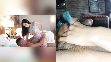 Stepdad destroys Stepdaughter while Mom showers deepthroat doggy and cowgirl reaction