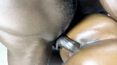 Creaming on his big black dick creampie with dripping wet pussy