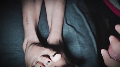 Milf Latina footjob destroys her soft soles with hot cum drip