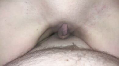 His thick cock riding her tight amateur milf hole raw and raw