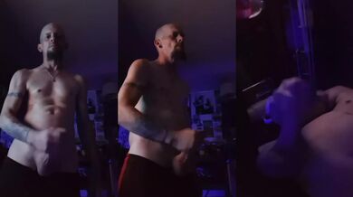 Hello there His big dick throbs as he jerks off watching you