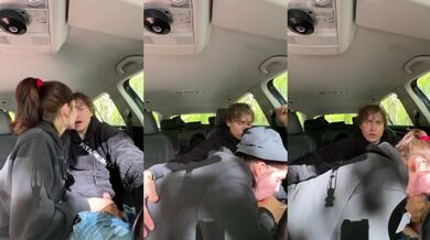 Her sloppy car blowjob nearly crushed my face perfect amateur public action