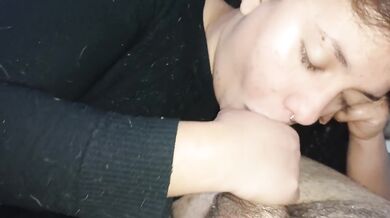 Best wet handjob and sloppy deep throat blowjob ruined by cum gushing and gagging