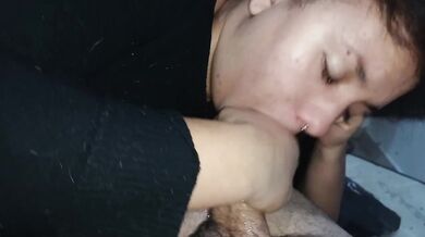 Best wet handjob and sloppy deep throat blowjob ruined by cum gushing and gagging