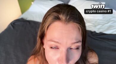 My AI girlfriend fucks me raw in virtual sex solo girl gets facial