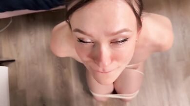 Tied and gagged his desperate deepthroat slut gets destroyed