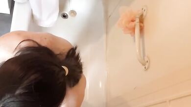 Pov Hana gets wrecked in steamy shower solo