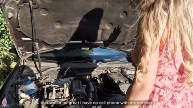 Stranger Destroys Big Ass Teen's Car Breaks Down Helping Fixes Then Fucks Her Rough In POV