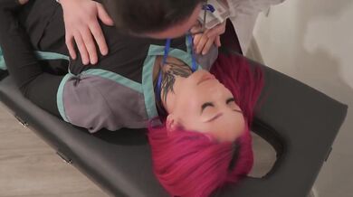 Chilean Patient fucked by Latina Nurse and Doctor in BDSM cage