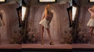 BTS Pink Top N White Skirt POV French Fetish Solo Blonde Amateurs