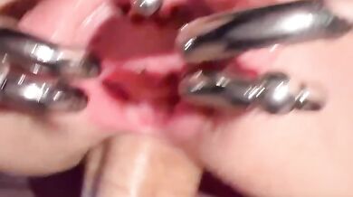 KatyTheMilf's 8mm anal stretching ruined by dominant piercing scene